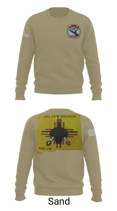 USS New Mexico 56487419 Crew Neck Sweatshirt - 42