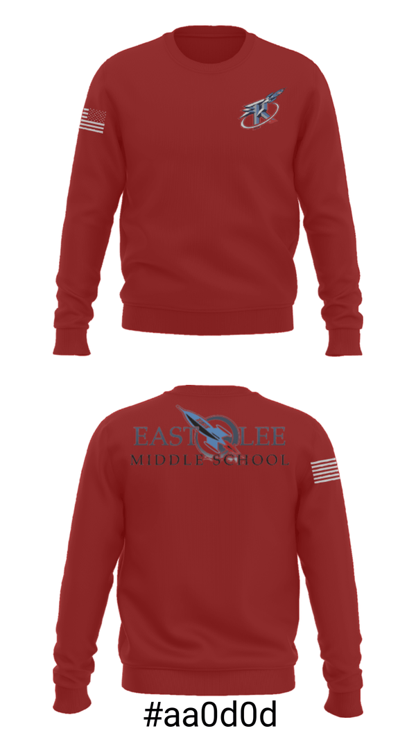 Crew Neck Sweatshirt, East Lee Middle School, Spirit Store, Teamtime, Team time, sublimation, custom sports apparel, team uniforms, spirit wear, spiritwear, sports uniforms, custom shirts, team store, custom team store, fundraiser sports, apparel fundraiser