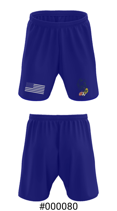 New Martinsville Junior Sports 82171066 Athletic Shorts With Pockets - 15