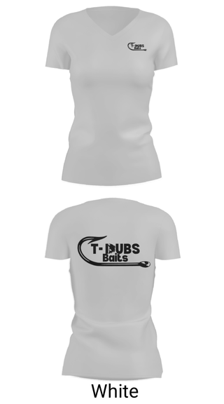 Women's Short Sleeve Vneck Shirt, TDubs Baits, , Teamtime, Team time, sublimation, custom sports apparel, team uniforms, spirit wear, spiritwear, sports uniforms, custom shirts, team store, custom team store, fundraiser sports, apparel fundraiser