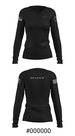 Women's Long Sleeve Vneck Shirt, X FORCÉ ZX CJNG ELITE, Space Force, Teamtime, Team time, sublimation, custom sports apparel, team uniforms, spirit wear, spiritwear, sports uniforms, custom shirts, team store, custom team store, fundraiser sports, apparel fundraiser