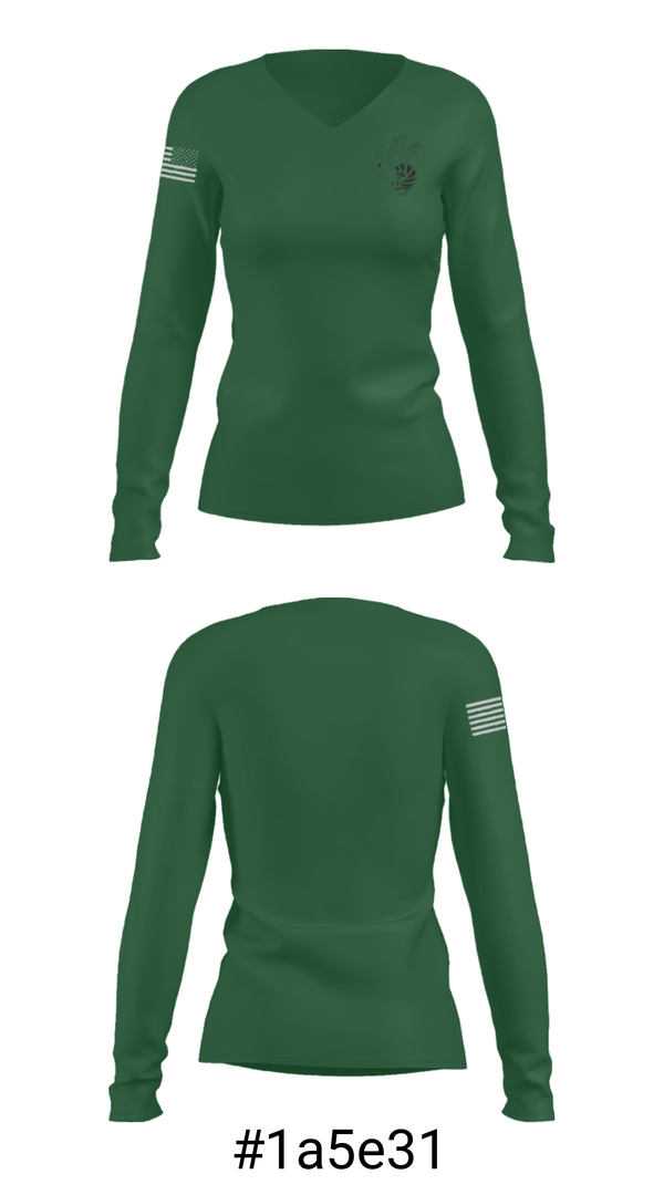Women's Long Sleeve Vneck Shirt, Highland High School Bowling, Bowling, Teamtime, Team time, sublimation, custom sports apparel, team uniforms, spirit wear, spiritwear, sports uniforms, custom shirts, team store, custom team store, fundraiser sports, apparel fundraiser