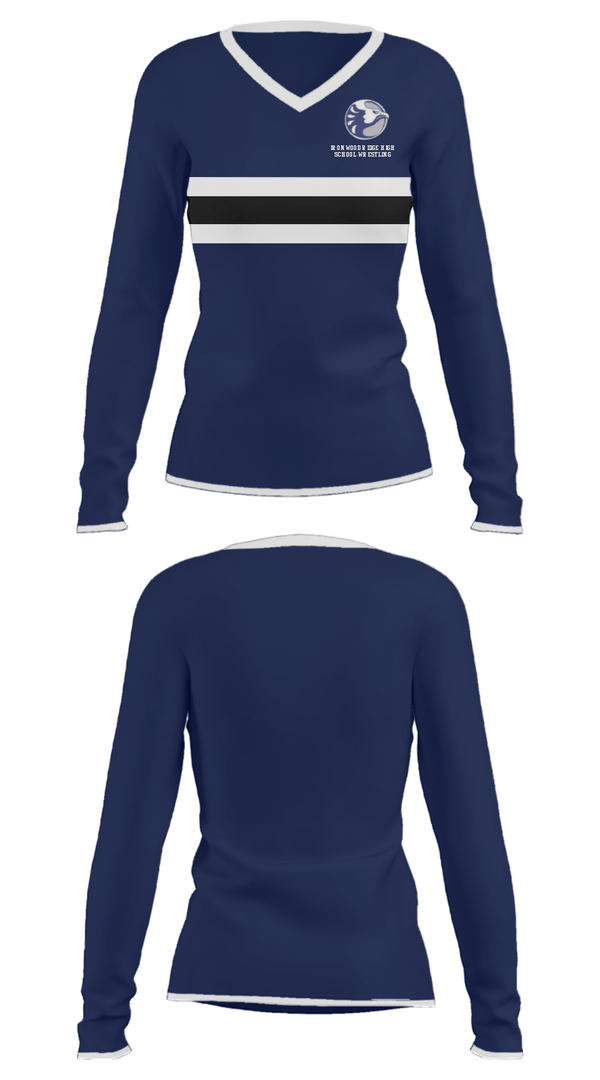 Women's Long Sleeve Vneck Shirt, Ironwood Ridge High School Wrestling, Wrestling, Teamtime, Team time, sublimation, custom sports apparel, team uniforms, spirit wear, spiritwear, sports uniforms, custom shirts, team store, custom team store, fundraiser sports, apparel fundraiser
