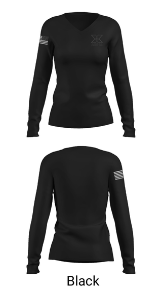 Women's Long Sleeve Vneck Shirt, Xavier College Prep High School Wrestling, Wrestling, Teamtime, Team time, sublimation, custom sports apparel, team uniforms, spirit wear, spiritwear, sports uniforms, custom shirts, team store, custom team store, fundraiser sports, apparel fundraiser