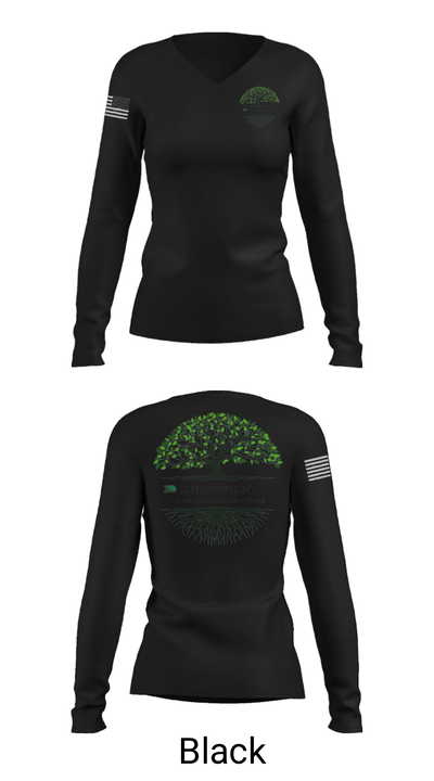 Greens point financial center 85507261 Women's Long Sleeve V-neck Shirt - 13