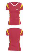 Ithaca High School Bowling 85996833 Women's Short Sleeve V-neck Shirt - 30