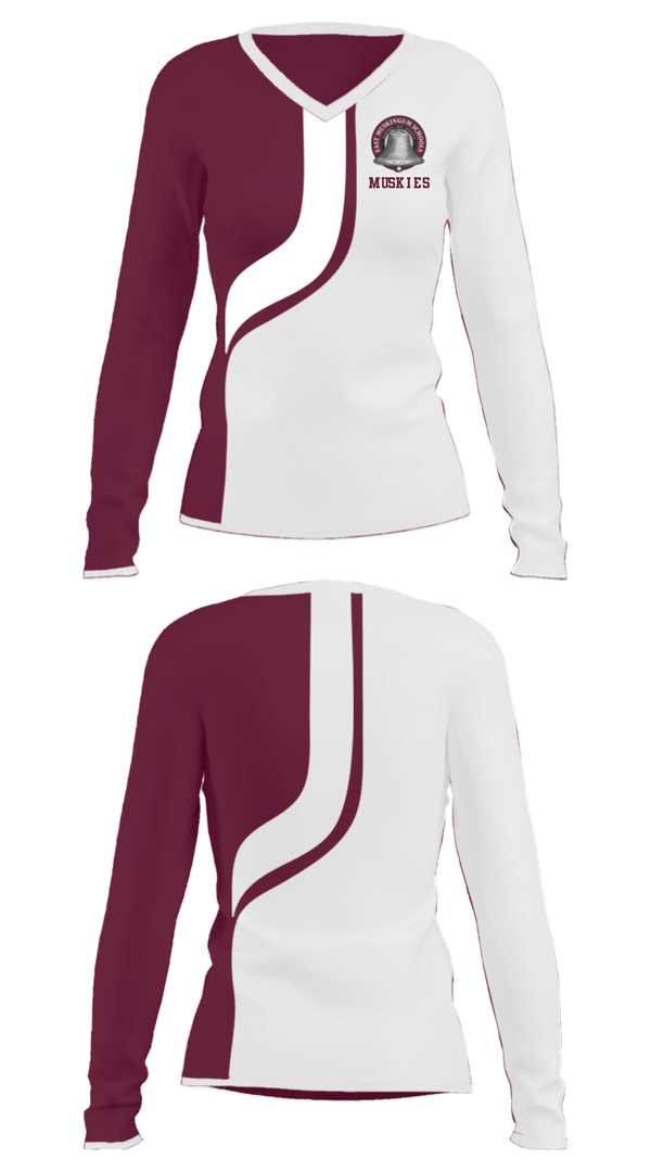 Women's Long Sleeve Vneck Shirt, Perry Elementary School, Spirit Store, Teamtime, Team time, sublimation, custom sports apparel, team uniforms, spirit wear, spiritwear, sports uniforms, custom shirts, team store, custom team store, fundraiser sports, apparel fundraiser