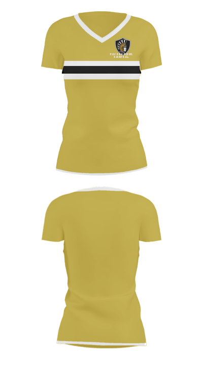 Italy High School Basketball 2900471 Women's Short Sleeve V-neck Shirt - 30