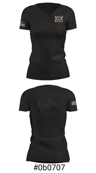 Women's Short Sleeve Vneck Shirt, A Co 1-13 AVN REGT, Army, Teamtime, Team time, sublimation, custom sports apparel, team uniforms, spirit wear, spiritwear, sports uniforms, custom shirts, team store, custom team store, fundraiser sports, apparel fundraiser