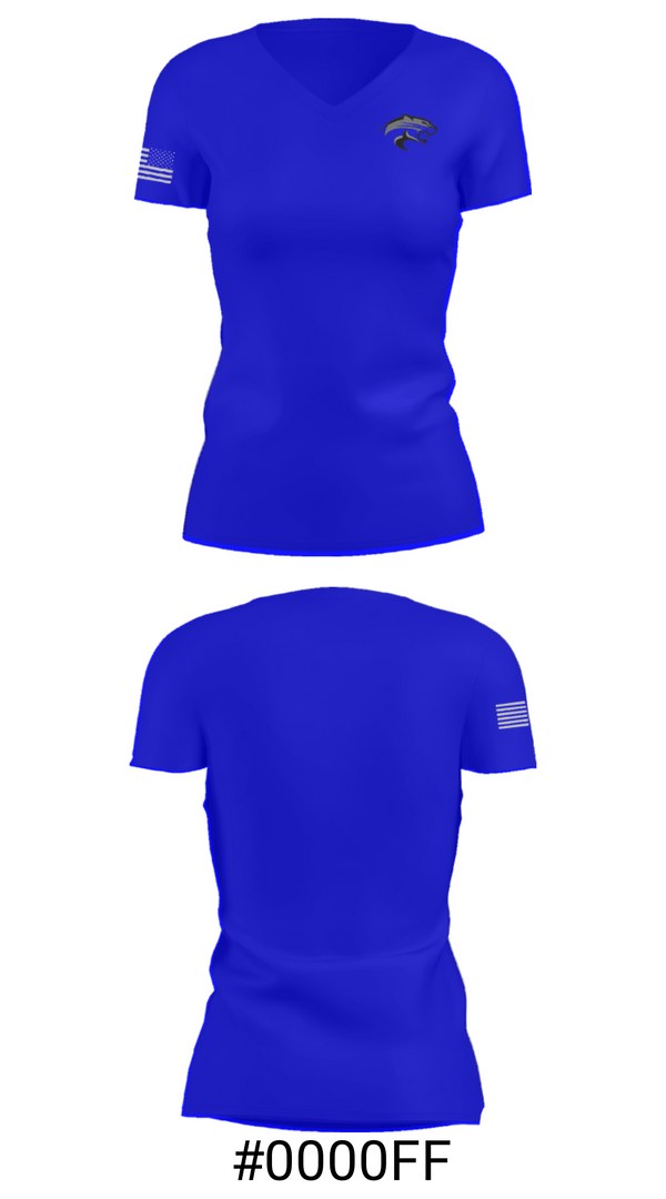 Women's Short Sleeve Vneck Shirt, White Pine Middle School, Spirit Store, Teamtime, Team time, sublimation, custom sports apparel, team uniforms, spirit wear, spiritwear, sports uniforms, custom shirts, team store, custom team store, fundraiser sports, apparel fundraiser
