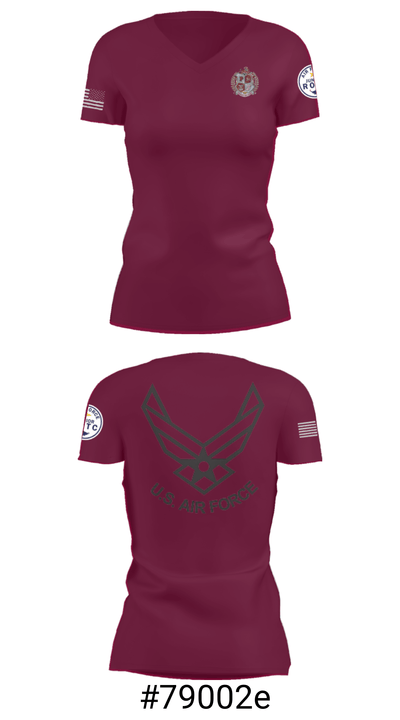 FLYING TIGERS 50875529 Women's Short Sleeve V-neck Shirt - 21