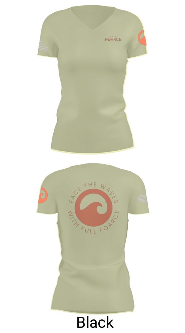 Women's Short Sleeve Vneck Shirt, Full Foarce, Spirit Store, Teamtime, Team time, sublimation, custom sports apparel, team uniforms, spirit wear, spiritwear, sports uniforms, custom shirts, team store, custom team store, fundraiser sports, apparel fundraiser