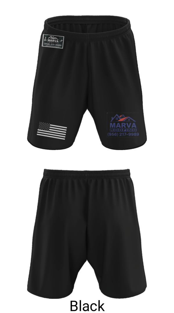 Athletic Shorts With Pockets, Marva Roofing, , Teamtime, Team time, sublimation, custom sports apparel, team uniforms, spirit wear, spiritwear, sports uniforms, custom shirts, team store, custom team store, fundraiser sports, apparel fundraiser