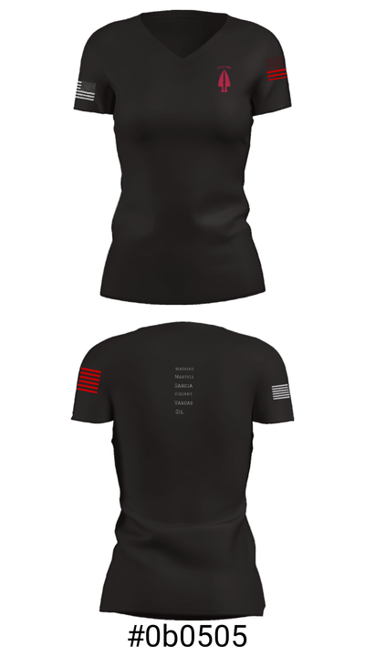 1st SFOD-D 3487936 Women's Short Sleeve V-neck Shirt - 4
