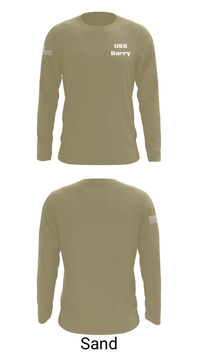 USS Barry 76418110 Long Sleeve Performance Shirt - 43
