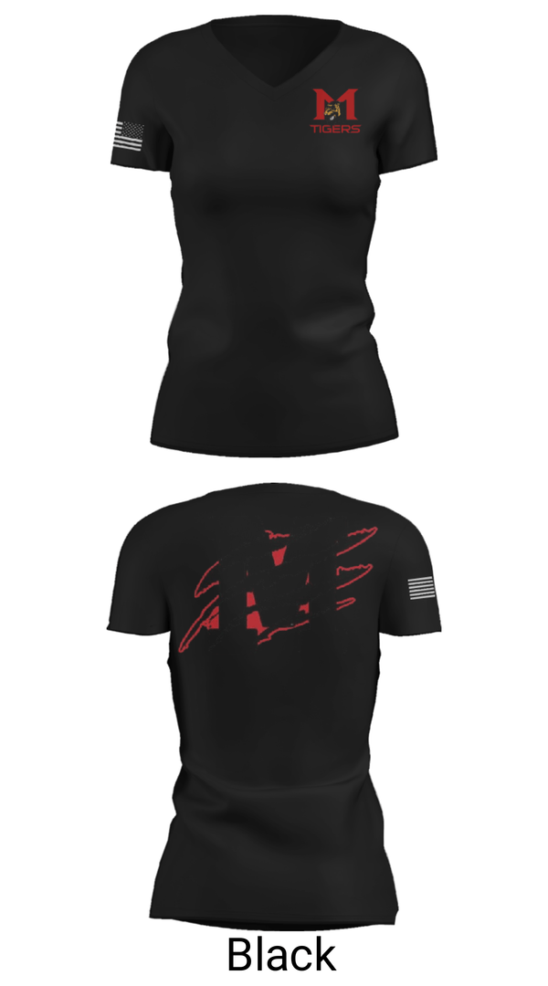 Women's Short Sleeve Vneck Shirt, Mansfield High School Basketball, Men's Basketball, Teamtime, Team time, sublimation, custom sports apparel, team uniforms, spirit wear, spiritwear, sports uniforms, custom shirts, team store, custom team store, fundraiser sports, apparel fundraiser