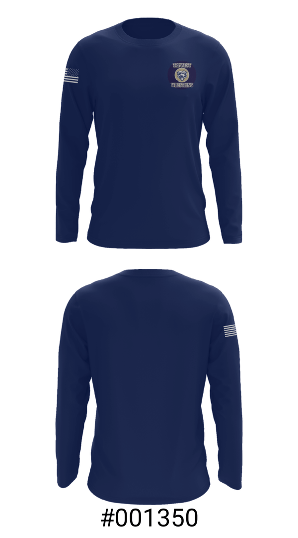 Long Sleeve Performance Shirt, Tri-West High School Wrestling, Wrestling, Teamtime, Team time, sublimation, custom sports apparel, team uniforms, spirit wear, spiritwear, sports uniforms, custom shirts, team store, custom team store, fundraiser sports, apparel fundraiser