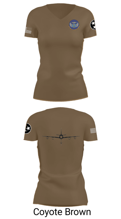 134 Operations Support Squadron 6553246 Women's Short Sleeve V-neck Shirt - 12