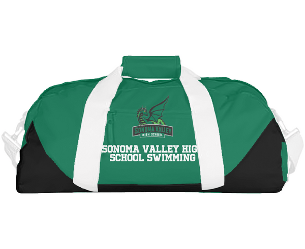 Duffle Bag, Sonoma Valley High School Swimming, Swimming, Teamtime, Team time, sublimation, custom sports apparel, team uniforms, spirit wear, spiritwear, sports uniforms, custom shirts, team store, custom team store, fundraiser sports, apparel fundraiser