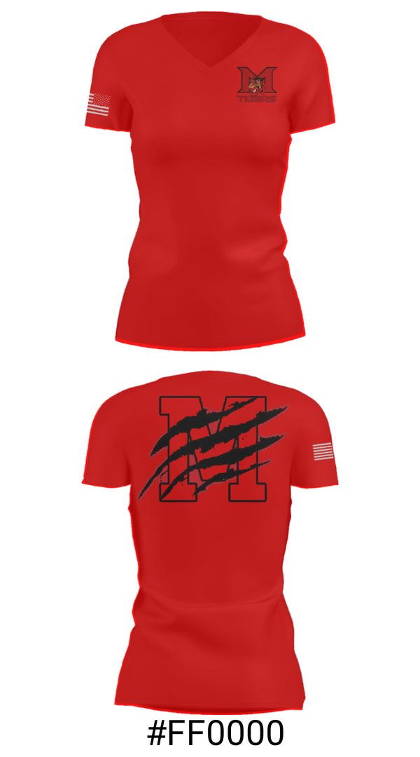 Women's Short Sleeve Vneck Shirt, Mansfield High School Basketball, Men's Basketball, Teamtime, Team time, sublimation, custom sports apparel, team uniforms, spirit wear, spiritwear, sports uniforms, custom shirts, team store, custom team store, fundraiser sports, apparel fundraiser