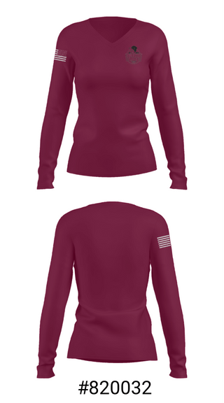 Women's Long Sleeve Vneck Shirt, Cuyuna Range Elementary School, Spirit Store, Teamtime, Team time, sublimation, custom sports apparel, team uniforms, spirit wear, spiritwear, sports uniforms, custom shirts, team store, custom team store, fundraiser sports, apparel fundraiser