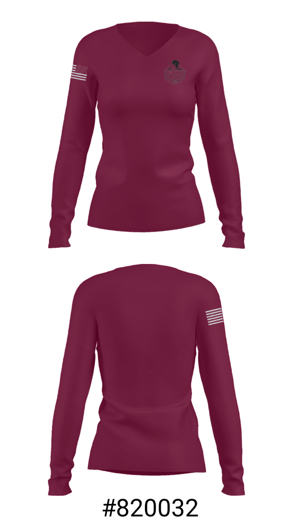 Women's Long Sleeve Vneck Shirt, Cuyuna Range Elementary School, Spirit Store, Teamtime, Team time, sublimation, custom sports apparel, team uniforms, spirit wear, spiritwear, sports uniforms, custom shirts, team store, custom team store, fundraiser sports, apparel fundraiser
