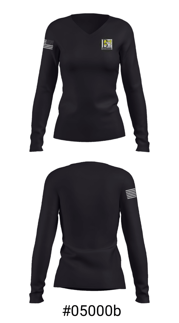 Women's Long Sleeve Vneck Shirt, Beman Middle School, Spirit Store, Teamtime, Team time, sublimation, custom sports apparel, team uniforms, spirit wear, spiritwear, sports uniforms, custom shirts, team store, custom team store, fundraiser sports, apparel fundraiser