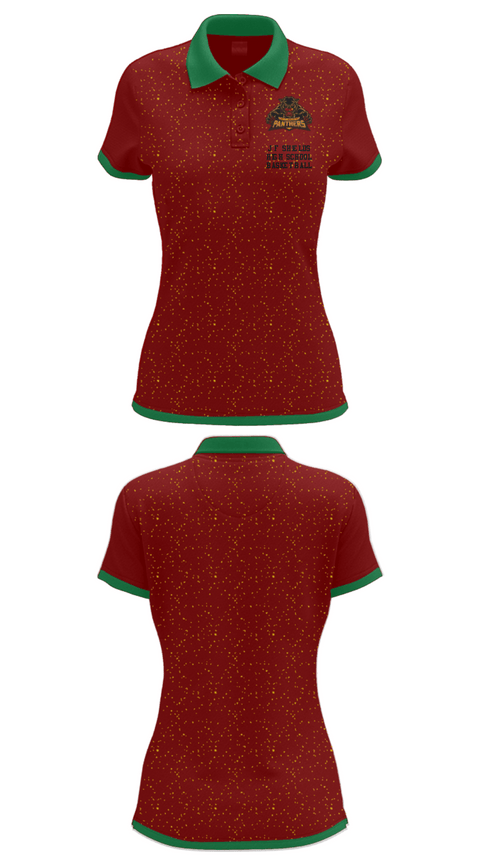 Women's Short Sleeve Performance Polo, J F Shields High School Basketball, Men's Basketball, Teamtime, Team time, sublimation, custom sports apparel, team uniforms, spirit wear, spiritwear, sports uniforms, custom shirts, team store, custom team store, fundraiser sports, apparel fundraiser