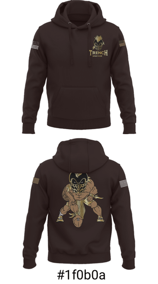 Hoodie, TRENCH WARRIORS, Football, Teamtime, Team time, sublimation, custom sports apparel, team uniforms, spirit wear, spiritwear, sports uniforms, custom shirts, team store, custom team store, fundraiser sports, apparel fundraiser