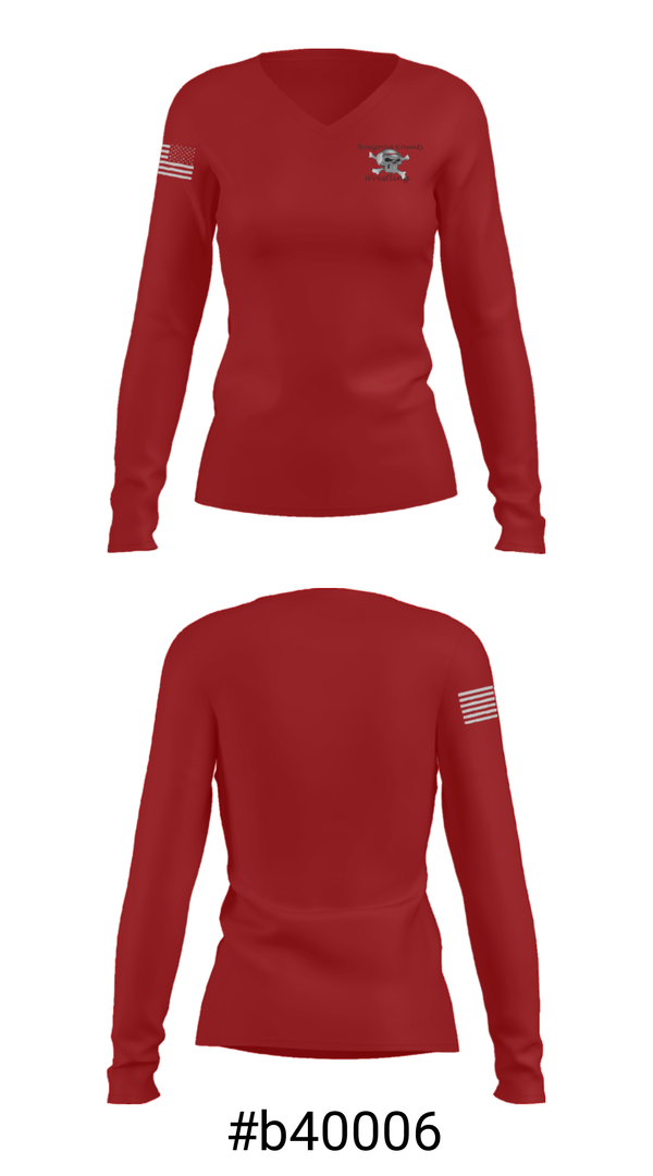Women's Long Sleeve Vneck Shirt, Brazoria County Wrestling, Wrestling, Teamtime, Team time, sublimation, custom sports apparel, team uniforms, spirit wear, spiritwear, sports uniforms, custom shirts, team store, custom team store, fundraiser sports, apparel fundraiser