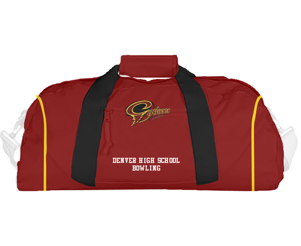 Duffle Bag, Denver High School Bowling, Bowling, Teamtime, Team time, sublimation, custom sports apparel, team uniforms, spirit wear, spiritwear, sports uniforms, custom shirts, team store, custom team store, fundraiser sports, apparel fundraiser