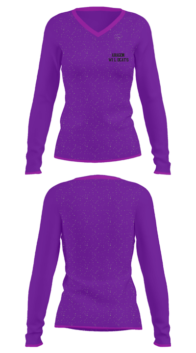 Aragon wildcats 68195554 Women's Long Sleeve V-neck Shirt - 32