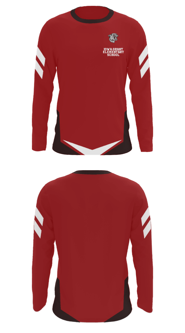 Long Sleeve Performance Shirt, Iowa-Grant Elementary School, Spirit Store, Teamtime, Team time, sublimation, custom sports apparel, team uniforms, spirit wear, spiritwear, sports uniforms, custom shirts, team store, custom team store, fundraiser sports, apparel fundraiser