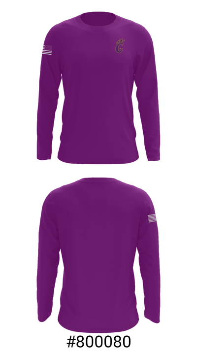 Godley Middle School Basketball 86219537 Long Sleeve Performance Shirt - 18