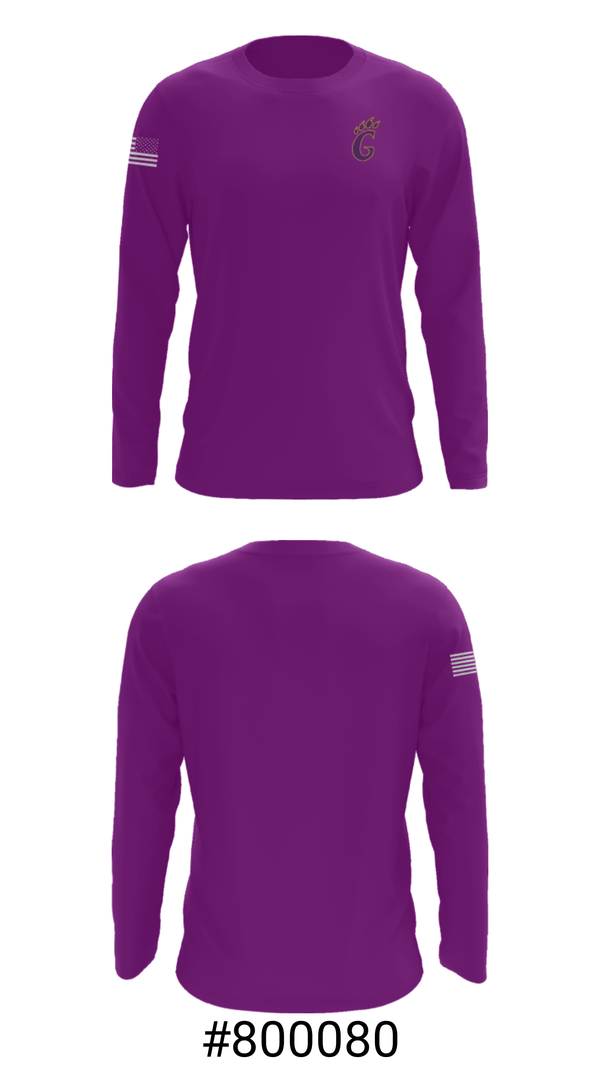 Long Sleeve Performance Shirt, Godley Middle School Basketball, Women's Basketball, Teamtime, Team time, sublimation, custom sports apparel, team uniforms, spirit wear, spiritwear, sports uniforms, custom shirts, team store, custom team store, fundraiser sports, apparel fundraiser