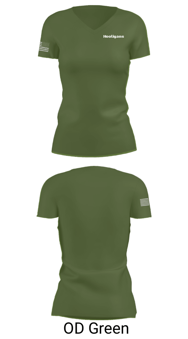 Women's Short Sleeve Vneck Shirt, Hooligans, Army, Teamtime, Team time, sublimation, custom sports apparel, team uniforms, spirit wear, spiritwear, sports uniforms, custom shirts, team store, custom team store, fundraiser sports, apparel fundraiser