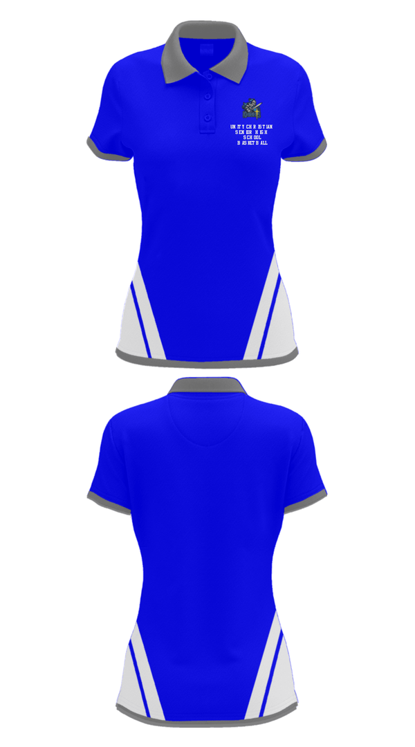 Women's Short Sleeve Performance Polo, Unity Christian Senior High School Basketball, Women's Basketball, Teamtime, Team time, sublimation, custom sports apparel, team uniforms, spirit wear, spiritwear, sports uniforms, custom shirts, team store, custom team store, fundraiser sports, apparel fundraiser