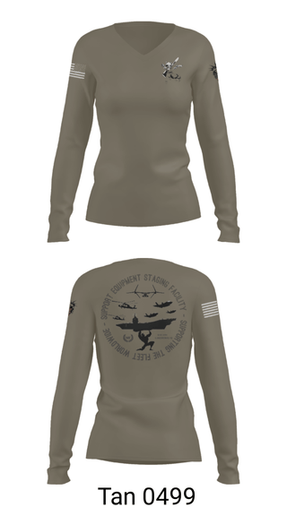 Women's Long Sleeve Vneck Shirt, , Navy, Teamtime, Team time, sublimation, custom sports apparel, team uniforms, spirit wear, spiritwear, sports uniforms, custom shirts, team store, custom team store, fundraiser sports, apparel fundraiser