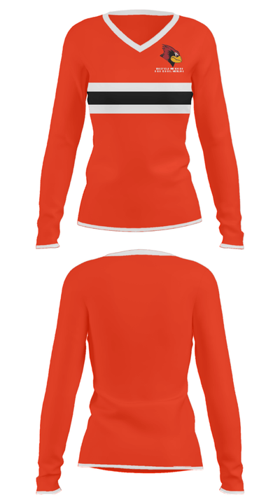 Ridgefield Park Senior High School Wrestling 5921831 Women's Long Sleeve V-neck Shirt - 30
