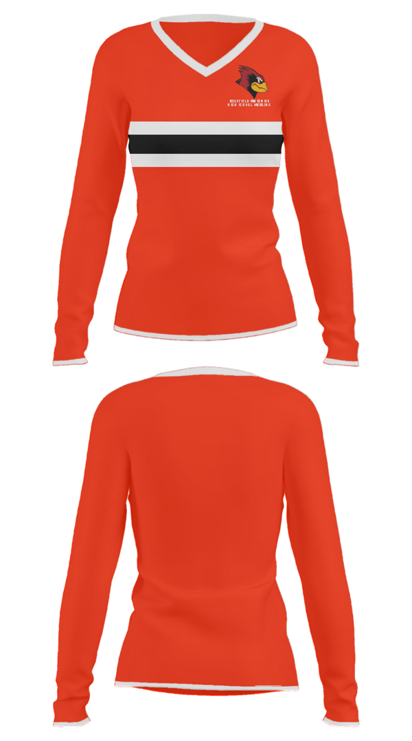 Women's Long Sleeve Vneck Shirt, Ridgefield Park Senior High School Wrestling, Wrestling, Teamtime, Team time, sublimation, custom sports apparel, team uniforms, spirit wear, spiritwear, sports uniforms, custom shirts, team store, custom team store, fundraiser sports, apparel fundraiser