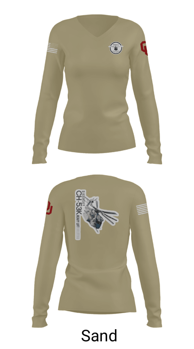 CH-53 14570002 Women's Long Sleeve V-neck Shirt - 47
