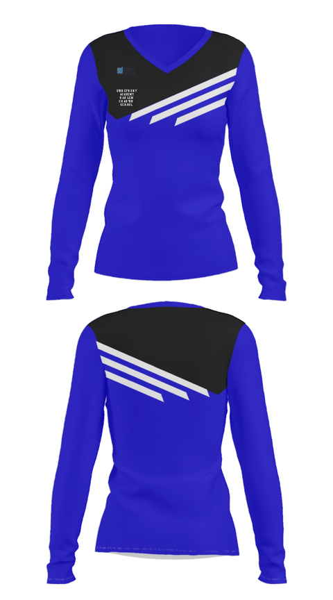 Women's Long Sleeve Vneck Shirt, Storefront Academy Harlem Charter School, Spirit Store, Teamtime, Team time, sublimation, custom sports apparel, team uniforms, spirit wear, spiritwear, sports uniforms, custom shirts, team store, custom team store, fundraiser sports, apparel fundraiser