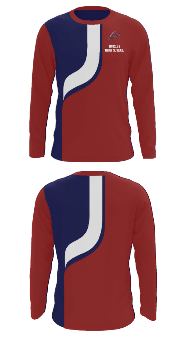 Long Sleeve Performance Shirt, Hurley High school, Spirit Store, Teamtime, Team time, sublimation, custom sports apparel, team uniforms, spirit wear, spiritwear, sports uniforms, custom shirts, team store, custom team store, fundraiser sports, apparel fundraiser