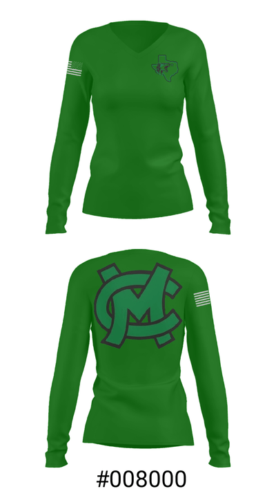 Caddo Mills Middle School Basketball 89707259 Women's Long Sleeve V-neck Shirt - 20