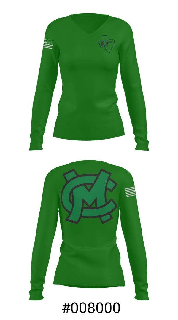 Women's Long Sleeve Vneck Shirt, Caddo Mills Middle School Basketball, Men's Basketball, Teamtime, Team time, sublimation, custom sports apparel, team uniforms, spirit wear, spiritwear, sports uniforms, custom shirts, team store, custom team store, fundraiser sports, apparel fundraiser