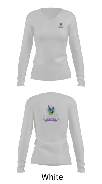 DeafPeaceRockVlog 14153246 Women's Long Sleeve V-neck Shirt - 6