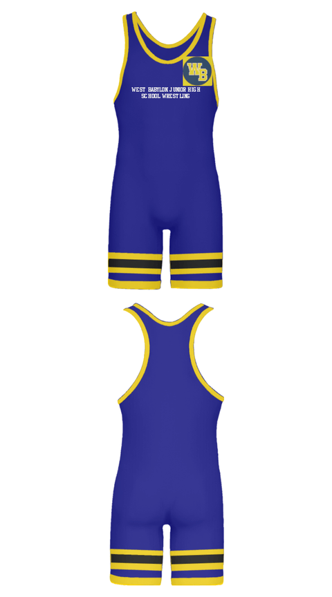 Wrestling Singlet, West Babylon Junior High School Wrestling, Wrestling, Teamtime, Team time, sublimation, custom sports apparel, team uniforms, spirit wear, spiritwear, sports uniforms, custom shirts, team store, custom team store, fundraiser sports, apparel fundraiser