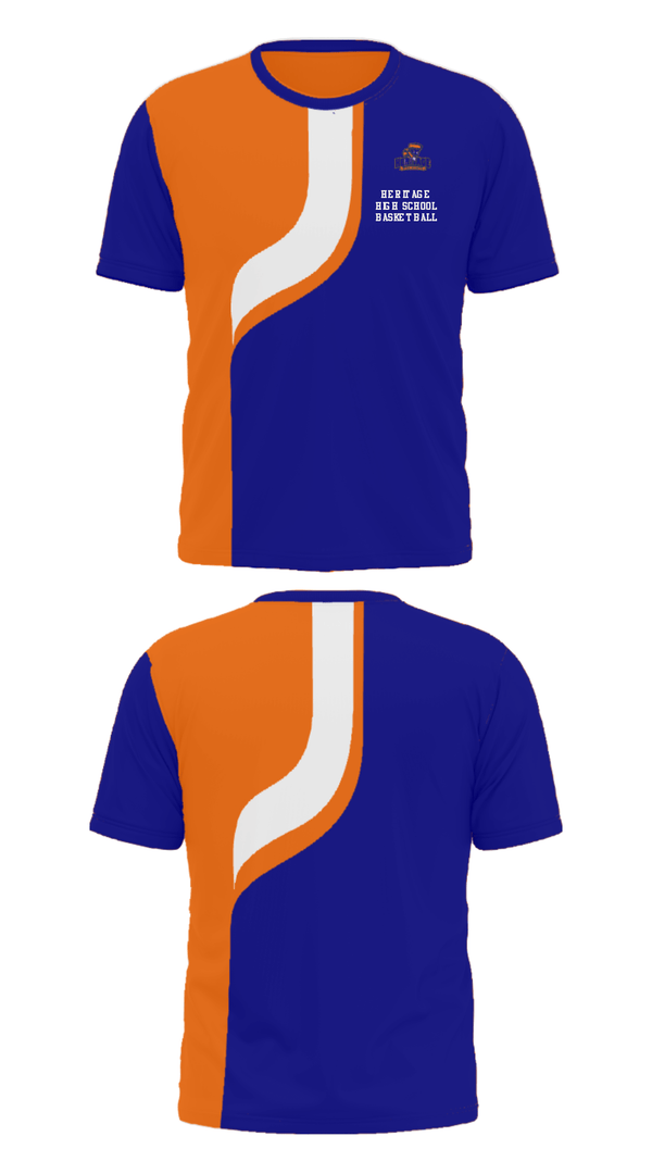 Short Sleeve Performance Shirt, Heritage High School Basketball, Women's Basketball, Teamtime, Team time, sublimation, custom sports apparel, team uniforms, spirit wear, spiritwear, sports uniforms, custom shirts, team store, custom team store, fundraiser sports, apparel fundraiser