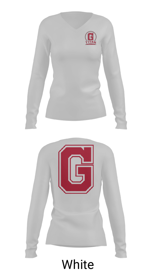 Women's Long Sleeve Vneck Shirt, Glenwood High School Wrestling, Wrestling, Teamtime, Team time, sublimation, custom sports apparel, team uniforms, spirit wear, spiritwear, sports uniforms, custom shirts, team store, custom team store, fundraiser sports, apparel fundraiser