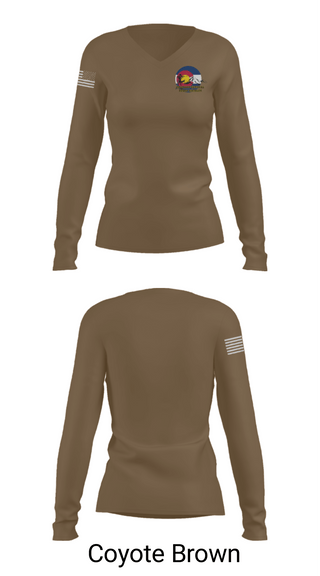 Women's Long Sleeve Vneck Shirt, Colorado National Guard Biathlon Team, National Guard, Teamtime, Team time, sublimation, custom sports apparel, team uniforms, spirit wear, spiritwear, sports uniforms, custom shirts, team store, custom team store, fundraiser sports, apparel fundraiser